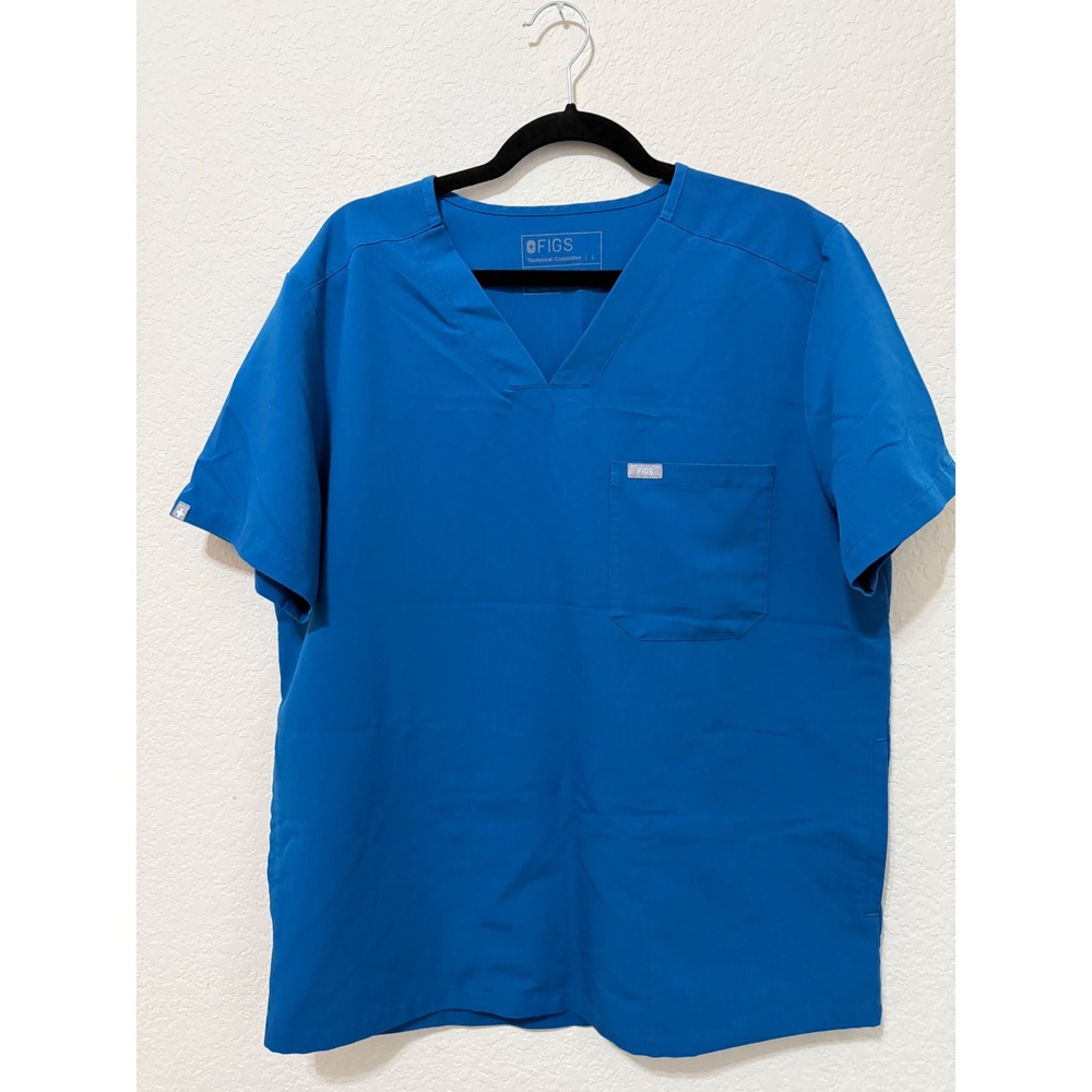 FIGS Technical Collection Medical Scrub Top,‎ Women's Blue, Healthcare